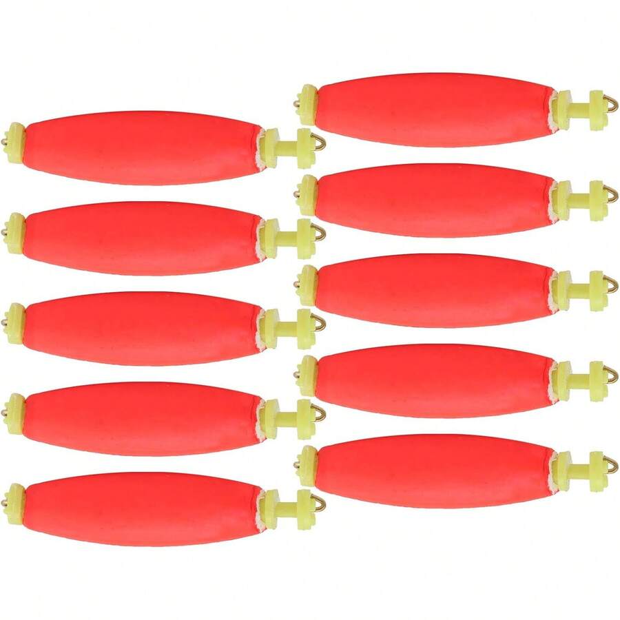 Flotador De Pesca, 10 Piezas EVa Espuma De Pesca Resorte Flotador Bobber Multiusos Cebos De Alimentación De Peces Tipo Ovalado Bobber De Pesca para Pesca BDTG - 1 - Ver 1