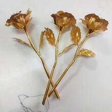 Mother's Day & Valentine's Day Gifts: 24k Gold Foil Rose, Gold Rose, Incense, And Flower Vase - Gold - View 5