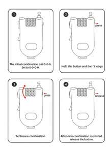 Retractable Steel Wire Password Lock, 3-Digit Password Anti-Theft Device, Extended Steel Wire Lock, Scooter/Bicycle Security Lock, Helmet Anti-Theft Password Lock, Luggage Security Protection Lock, Portable Retractable Password Lock, Multi-Function Steel Wire Lock, Sports Equipment Anti-Theft Lock, Travel Luggage Password Lock, Adjustable Length Steel Wire Lock, Anti-Cut Anti-Theft Steel Wire Lock - Multicolor - View 8