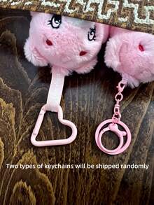 CARE BEARS 一套毛绒心形小熊钥匙扣，可爱钥匙扣，包包挂饰和钱包配件，萌熊钥匙扣，包包挂饰，礼物，钥匙圈，手提包，单肩包，耳机盒，吊坠，个性化汽车包，钥匙钩，手提包，单肩包和车钥匙配套 | 可爱卡通动物设计 | 理想的生日礼物，圣诞礼物 - 多色的 - 查看 12