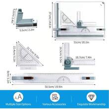 Tableta De Dibujo Portátil Multifuncional A3, Mesa De Dibujo - transparente - Ver 5