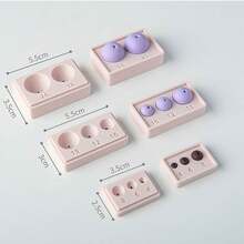 1个/2个软陶圆形模具，手工粘土圆球珠定位穿孔工具，带容量测量功能，适合初学者软陶首饰制作的工艺工具 - 杏色 - 查看 12