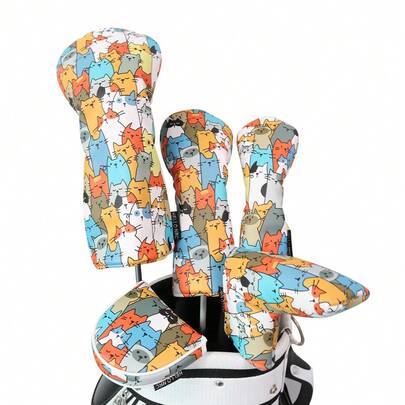 maxbase Golf Club Head Cover, PU Golf Headcover For Driver, Fairway And Hybrid, Golf Blade And Mallet Putter Cover, Golf Accessories, Golf Gift For Man