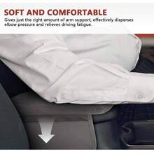 Car Center Console Cover, 12 Inch*. 87 Inch Waterproof Leather Auto Armrest Cover Protector With 2 Pocket, Comfortable Arm Rest Box Cushion Pad, Universal Interior Car Accessories Black - Xám - Xem 5