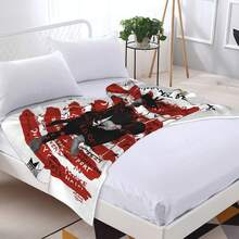 Jean-Michel Basquiat Signature Art Poster-Style Plush Flannel Blanket - Iconic Artist Name & Logo Design, Soft All-Season Bedspread Or Couch Throw For S &, Easy-Care Beige-Friendly Bedding (Basquiat-Inspired Collectible Gift - 彩色 - 查看 5