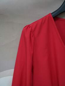 女士优雅红色中国新年场合长裙