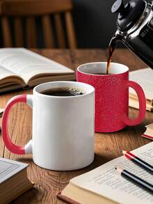 1pc Personalized Color Changing Mug - Customizable Magic Mug, Customizable Ceramic Coffee Cup, Customizable Camping Mug, Customizable Enamel Cup, Customizable Holiday Gift, Birthday Gift, Halloween Gift, Christmas Gift, Customizable Photo Mug - Multicolor - View 14