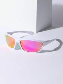 1pc Men's Polarized Solid Color Sports Eyeglasses, Fashion Minimalist Classic Versatile Eyewear, All Season - Multicolor - View 5