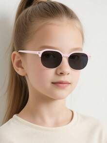 1PC Boys And Girls 4-8Y Casual Semi-Rim Square Fashion Glasses, Suitable For Holiday Outings, Outfit Matching, And Festive Gifts - Multicolor - View 2