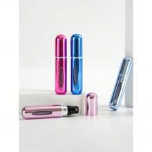 1Pc 5ML Perfume Refillable Bottle,Refillable Perfume Atomizer Bottle,Perfume Travel Spray Bottling Dispenser,Mini Portable Empty Liquid Container ,Travel Essentials ,Travel Organizer For Beach ,Summer Vacation Back To School - Màu Hoa hồng đỏ - Xem 5