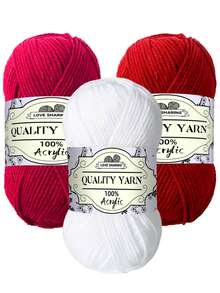 3卷秋冬季柔软不褪色毛线，适用于钩编、棒编、织布 - 每卷50克，适合制作毛衣、帽子、毯子、包包 - 适合初学者到专家级水平，多色套装（绿、黄、蓝、红、棕、灰、白） - 是DIY礼物和家居装饰项目的理想之选，创意手工材料，舒适柔软 - 彩色 - 查看 20