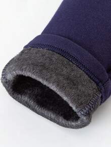 mini bala Jeggings forrados de felpa para niñas Invierno 2025, pantalones con aspecto de mezclilla suave y cálido