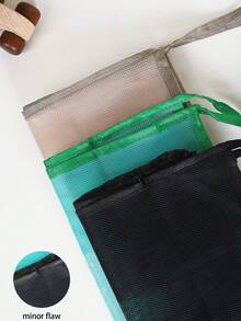 1 túi đựng đồ chơi đi biển, túi xách đi biển gấp gọn dung tích lớn để đựng đồ chơi, vỏ sò, quần áo và khăn tắm, chất liệu lưới nhẹ (Không nên đựng quá nhiều đồ nặng, không dùng làm ba lô hoặc túi mua sắm) - Nhiều màu - Xem 10