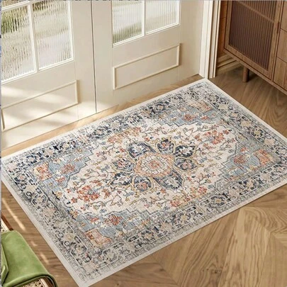 1 tấm thảm trải sàn phong cách Bohemian, thảm lối vào, thảm chùi chân trong nhà cho tiền sảnh, nhà bếp, phòng tắm, phòng ngủ