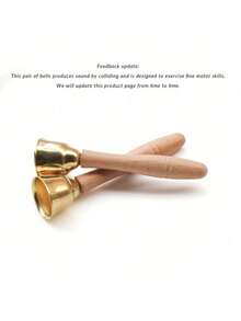 木制奥尔夫乐器，适合家庭使用，打击乐器，用于音乐教育，锻炼精细动作技能，包括铃铛、鼓、沙锤、蛋形沙锤等。 - 彩色 - 查看 6