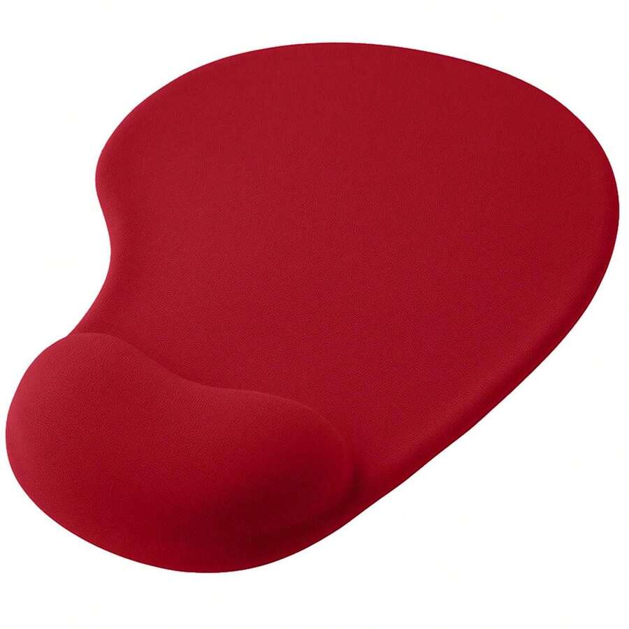 OcioDual Entrega em 24/48 horas. Mousepad ergonômico em gel com apoio para o pulso, vermelho, base de borracha antiderrapante, 23 cm x 19 cm. - Vermelho - Ver 1