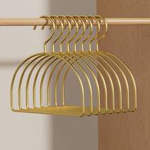 5pcs Gold Metal Scarf Tie Rack - Smooth Polished Finish, Multi-Function Storage Hooks For Belts And Accessories, Space-Saving Closet Organizer For Scarf, Tie, Belt, Necklace, And Small Accessories, Metallic Construction With Elegant Shine, Easy Mounting On Wall Or Door, Keeps Accessories Neatly Displayed And Accessible In Compact Wardrobe, Premium Gold Tone Hardware, Compatible With Various Home Decor Styles, Ideal Gift For Organizing Enthusiasts, Versatile Indoor Storage Solution - Gold - View 5