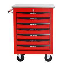 Double Door Clapboardl Multifunctional Tool Trolley - Black & Red (BLAK&RED) - Multicolor 13 - View 3