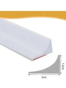 2m Bathroom Sealing Strip - Waterproof Silicone Shower Tray Drain Blocker And Bathtub/Sink Edge Sealer, Suitable For Damp Room Thresholds And Floors, Self-Adhesive, Easy Maintenance