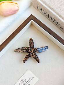1pc/2pcs New Elegant Acetate Starfish Hair Clips, Versatile Spring Clamps, Suitable For All Seasons - Multicolor - View 12