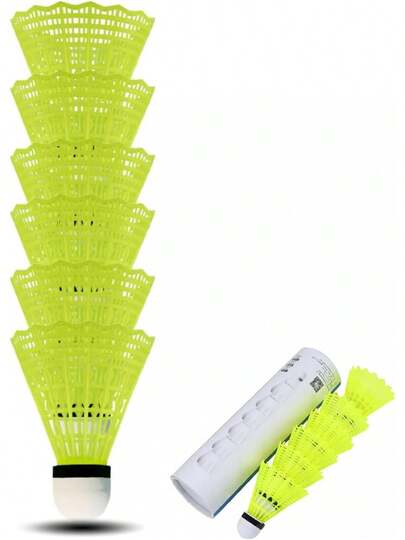 6 Unids/Set Volantes Profesionales de bádminton, Bolas de bádminton de Entrenamiento Deportivo de Nylon, Accesorio para Actividades Deportivas al Aire Libre en Interiores Juguetes Juego de Herr