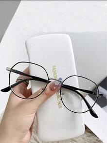 1 件女士圆框眼镜，防视觉疲劳，适合办公室、学生、电脑、电视、游戏、智能手机使用 - 彩色 - 查看 12
