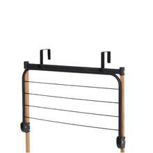 ZYLX SHOPPING – Tendedero de Puerta de Metal y Bambú | 2 Tamaños (40 cm y 95 cm) | Estante Colgante con Baldas y Ganchos - 1 nivel - Ver 3