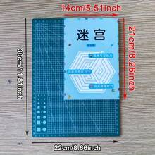 1pc Maze Training Book, White, Made Of Durable Paper, Educational And Fun, Designed With Concentration Puzzles, Aimed At Improving Brain Power, Suitable As A Gift For Halloween, Christmas, Back To School Season, New Year And Other Occasions To Enhance Brain Capacity.