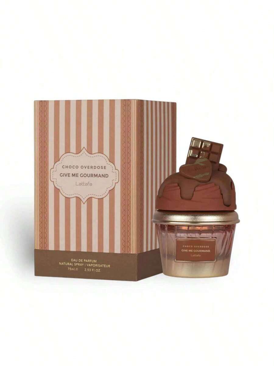Lattafa Choco Overdose Give Me Gourmand Eau De Parfum 75ml - Fragancia Gourmand con Notas de Cacao y Vainilla para Momentos Dulces y Cálidos - ENVIO 24/48 HORAS - Fougère - Ver 1