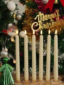 3/6/10/12支装无焰LED蜡烛灯 - 逼真的火焰舞动效果，长杆设计，适用于圣诞节、万圣节、情人节、婚礼、家居装饰、餐桌摆饰等室内场合 - 不含AAA电池 - 母亲节、派对、教堂活动的理想礼物 - 节能环保，营造节日氛围，装饰照明，经久耐用，环境照明，派对策划师的理想之选 - 米色 - 查看 3