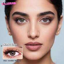 UYAAI 1 Pair - Natural Enlargement Color Contact Lenses, Large Diameter, Suitable For Dates, Daily Wear, And Parties - Aoki Grey - View 3