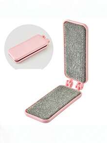 1pc Portable Fabric Lint Remover Brush, Household Clothes Defuzzer, Double-Sided Foldable Static Brush, Random Color - Multicolor - View 14