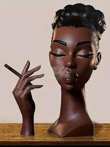 1个脸形香炉，房间装饰，适用于卧室、客厅，树脂材质，可放松身心，家居装饰，完美的节日礼物 - 彩色 - 查看 13