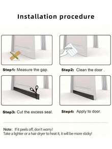 1/2pcs Door Bottom Gap Sealing Strip Self-Adhesive Windproof And Dustproof Soundproof Door Gear Children's Room Door Stop, Windproof In Winter And Insect-Proof In Summer - Nhiều màu - Xem 6