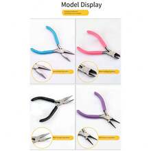 1 Set 4.5 Inch Jewelry DIY Pliers Tool Kit, Pointed Nose Pliers, Mini Macaron Color Pliers, Jewelry Repair Tools, Beading & Wrapping Multi-Function Household Essential