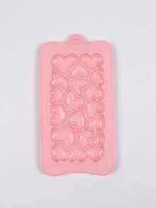 1pc Heart-Shaped Silicone Chocolate Mold - 3D Love Block For DIY Candy & Cake Decorating, Perfect For Valentine's Day & Thanksgiving Gifts