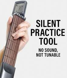 Pocket Guitar Chord Practice Tool, Portable Guitar Neck For Trainer Beginner W/A Rotatable Chords Chart Screen Battery Included - 1 - 查看 8