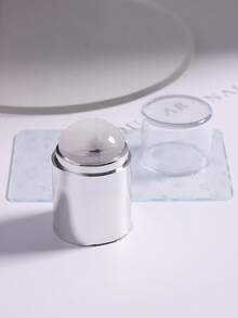 专业迷你硅胶美甲印章套装，含刮刀 | 高透明度转印钢板透明果冻硅胶美甲印章，美甲沙龙工具套装，美甲爱好者和初学者均可轻松上手 - 彩色 - 查看 8