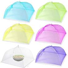 6 Cubierta Protectora Alimento 43 * 43 * 25 cm Cubierta de Comida Food Cover Reutilizable y Plegable al Aire Libre Tapas de Alimento Mantener Fuera de las Moscas Insectos Mosquitera - 434325 cm - Ver 1