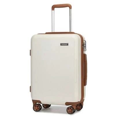 20in Small Cabin Suitcase 24in Medium Suitcase 28in Large Suitcase 3-Piece Set Lightweight ABS+PC Hardshell Luggage With 360 Spinner Wheels TSA Lock And YKK Zips Cabin Approved Carry On And Check In Suitcase For Summer Travel Christmas Holiday New Year Vacation And Business Trip - Cream White