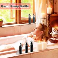1/3/8/12 Pieces 2 Oz/ 60 Ml Travel Foaming Pump Bottles Soap Foam Plastic Dispenser Empty Pump Bottles For Shampoo Cleanser - Black - View 4