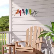 Ferraycle Metal Bird Wall Art - Birds On Branch With Leaves - Metal Sculpture Wall Hanging Sign For Balcony, Garden, Home Decor(Fresh Colors),FreshColors - FreshColors - 查看 5