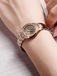 BIDEN ساعة نسائية 1 قطعة، كاجوال وأعمال، ساعة كوارتز نسائية كلاسيكية، مقاومة للماء في الحياة اليومية، تأتي مع أداة لقطع السوار