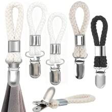 2/5 Stücke Geschirrtuchklemmen zum Aufhängen, Metall Küchenhandtuch Klammern mit Aufhängeschlaufe und Tuchhalter für Zuhause Küche Bad Schränke Tuchhalter
