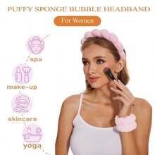 2pcs Facial Cleansing & Massage Set, Includes 1 Makeup Remover Headband, 1 Lymphatic Face & Body Brush, Facial Lymphatic Drainage Massager, Dry Facial Brush, Chin & Jawline Shaping Brush, Ergonomic Design For Precise Skin Fit - Multicolor - View 6