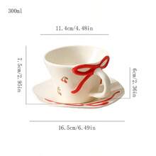 Ceramic Cup Coffee Cup Water Cup Mug Tea Cup Cup Dust-Proof Creative Cute Retro Vintage Feel Blooming Flowers - Cups and Saucers, Hand-pinched Ribbons - View 13