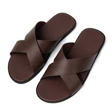 2-5 Summer New Casual Non-Slip Strap Soft Bottom Slippers, Fashion Beach Sandals For Men - Brown - View 3