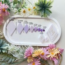 8-Piece Set Of Boxed Soft Clay Molds With Diamond, Square, And Teardrop Basic Patterns For Making Jewelry, Earrings, And Other Shapes - White - View 10