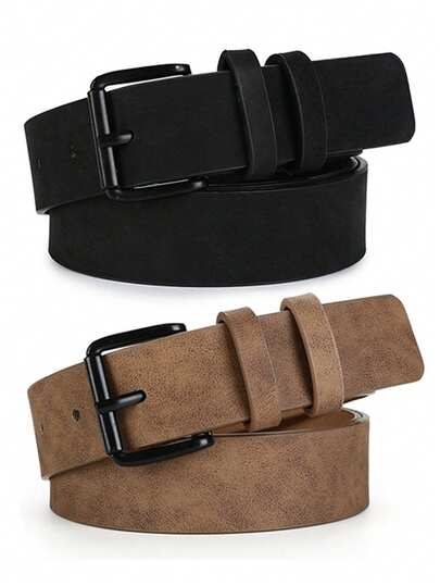 Cinturón de cuero ajustable de estilo vintage, diseño casual adecuado para vaqueros, trajes y ropa casual - accesorio de moda versátil excelente para ir al trabajo y fiestas