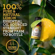 GuruNanda Lemon Essential Oil - 100% Pure, Natural, Undiluted Aromatherapy Oil For Diffusers, Massage &Amp; DIY Recipes - Fresh Citrus Scent (2x0.5 Fl Oz) - MàuE - Xem 3